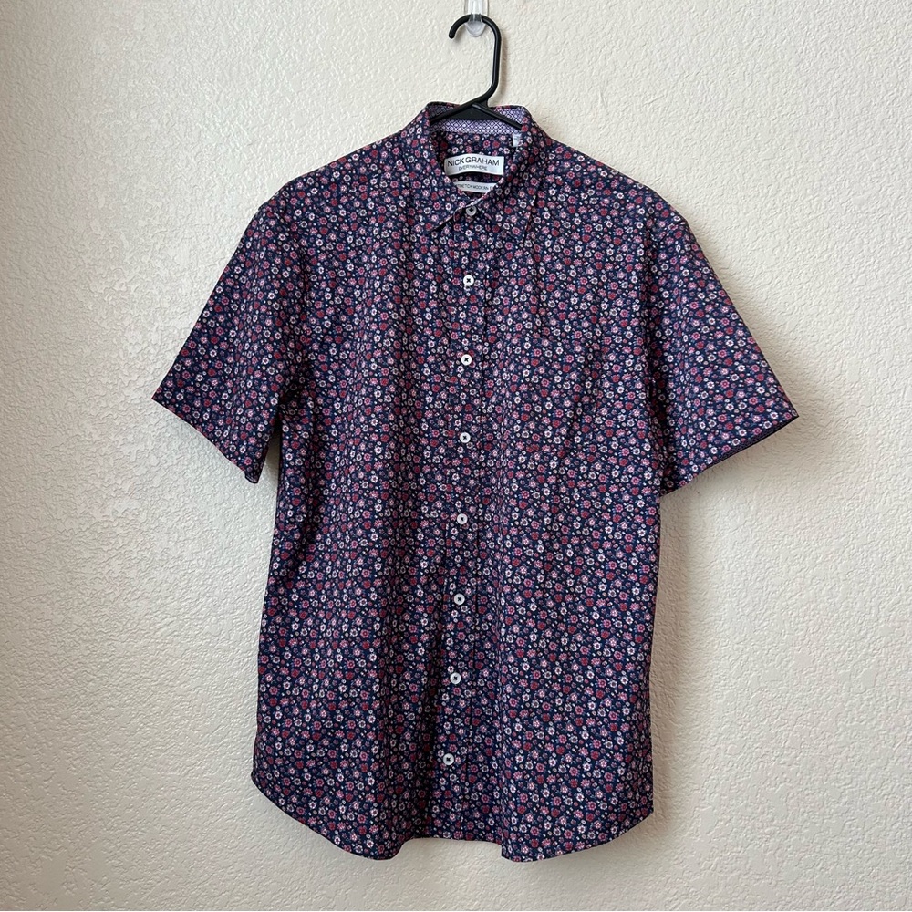 Short Sleeve Floral Button Up
